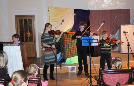 Playing at our church's children's Christmas program