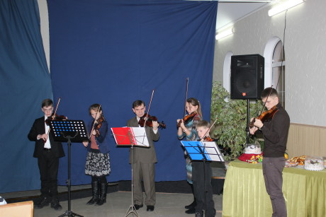 Playing at another children's Christmas program