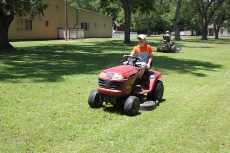 Mowing the church property